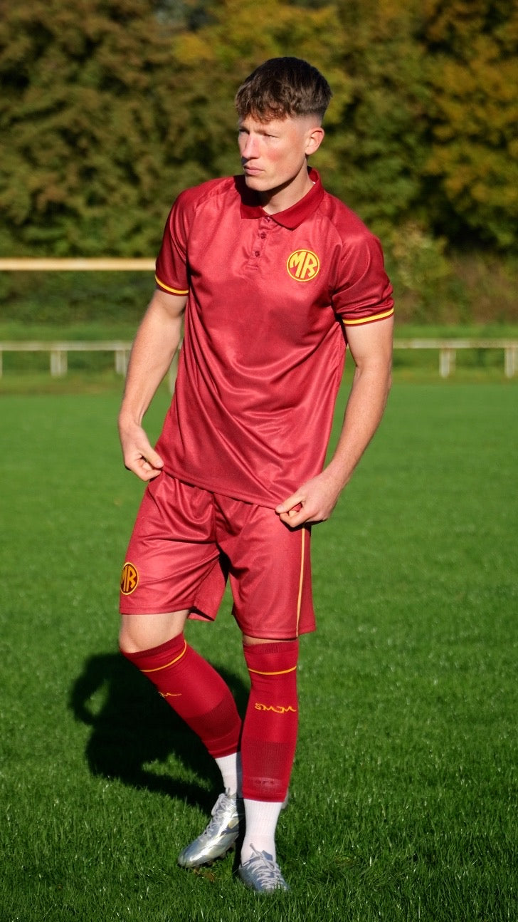 Trikotset Weinrot / Gold