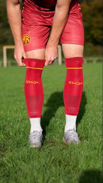 Stutzen Weinrot / Gold