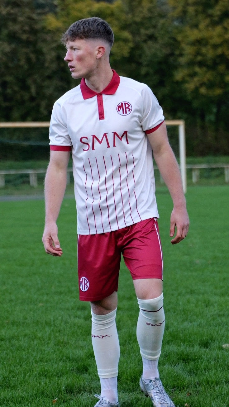 Trikotset Beige / Weinrot