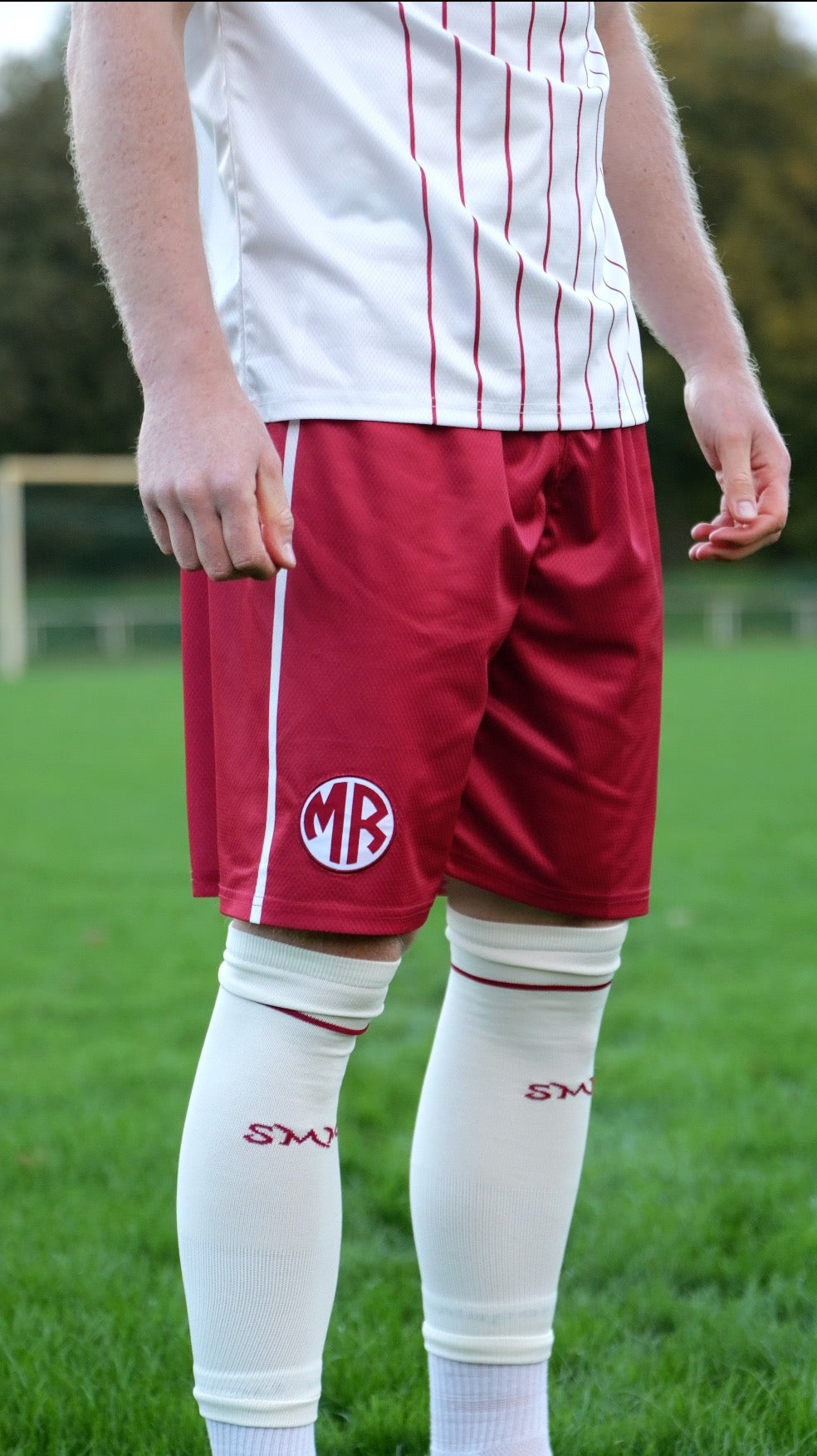 Hose MR Beige / Weinrot