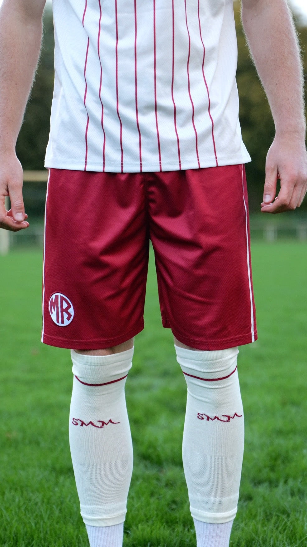 Hose MR Beige / Weinrot