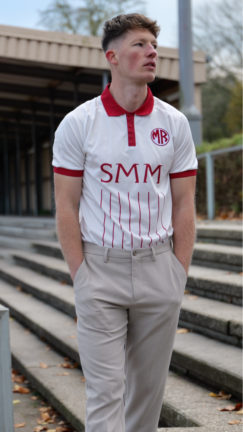 Trikot MR Beige / Weinrot