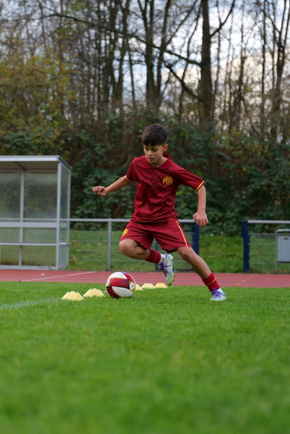 Trikotset Weinrot / Gold