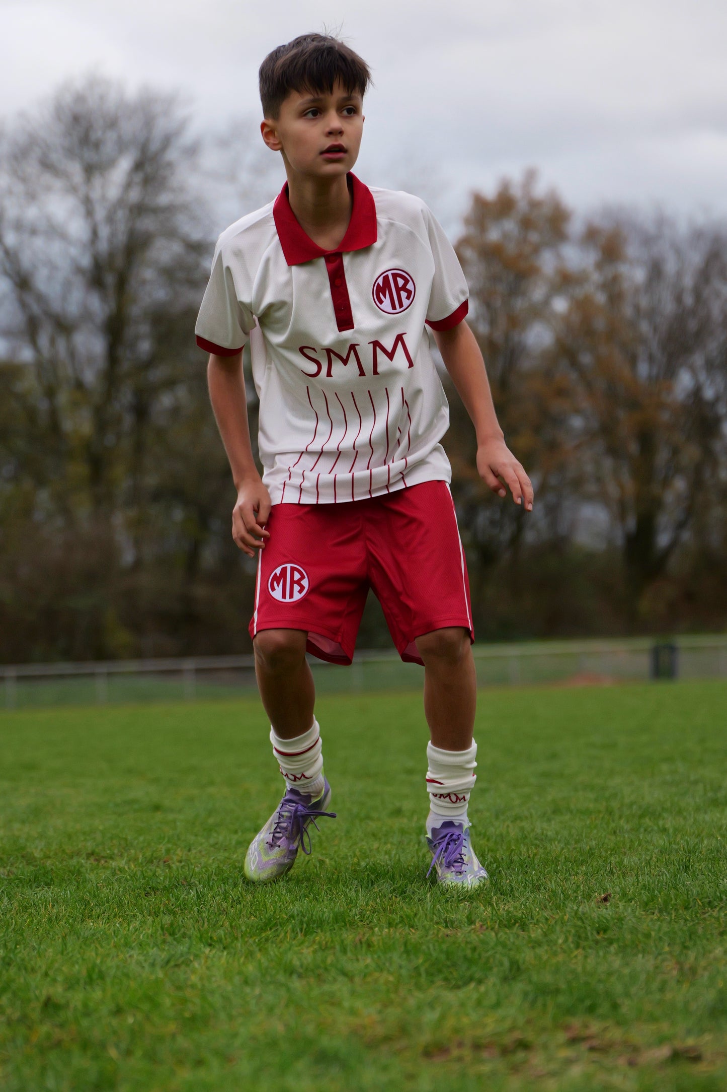 Trikotset Beige / Weinrot