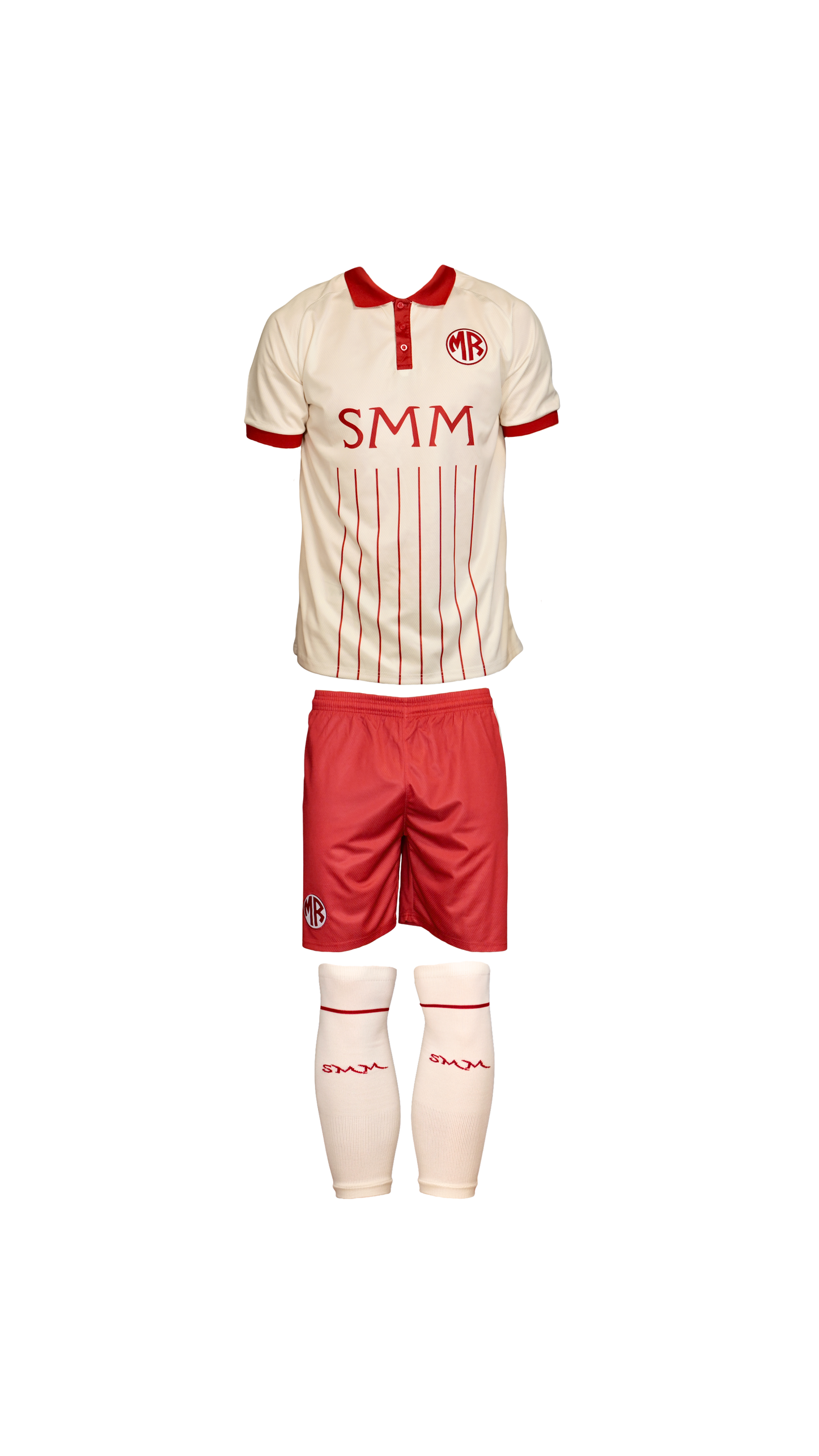 Trikotset Beige / Weinrot