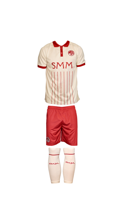 Trikotset Beige / Weinrot