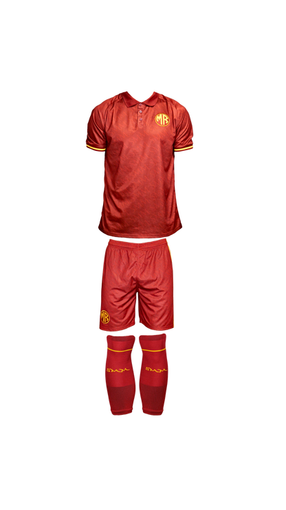 Trikotset Weinrot / Gold