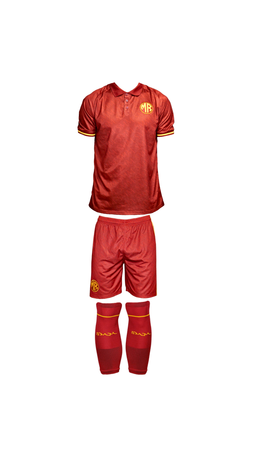 Trikotset Weinrot / Gold